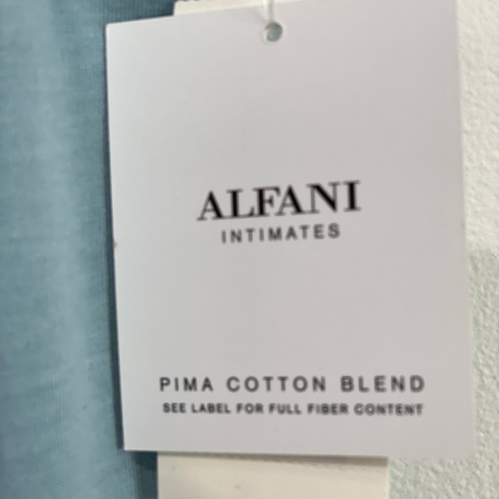 Alfani Intimates 2 Piece Blue Set Pajama Shorts and Top Medium New - Picture 7 of 9